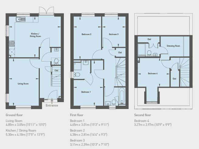 Floor plan, 4 bedroom house - artist's impression subject to change